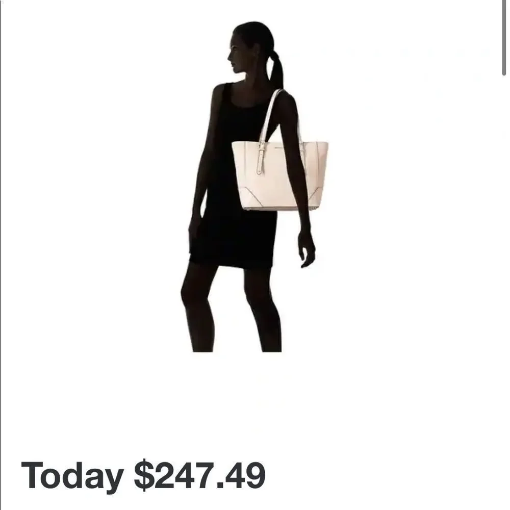 Michael Kors soft pink LG soft leather tote